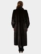 Woman's Mahogany Female Mink Fur Coat