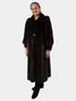 Woman's Mahogany Female Mink Fur Coat