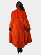 Woman's Oscar de la Renta Orange Sheared Mink Fur Coat