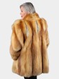 Woman's Red Fox Fur Stroller