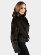 Woman's Ranch Mink Section Fur Jacket