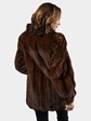 Woman's Mahogany Female Mink Fur Jacket