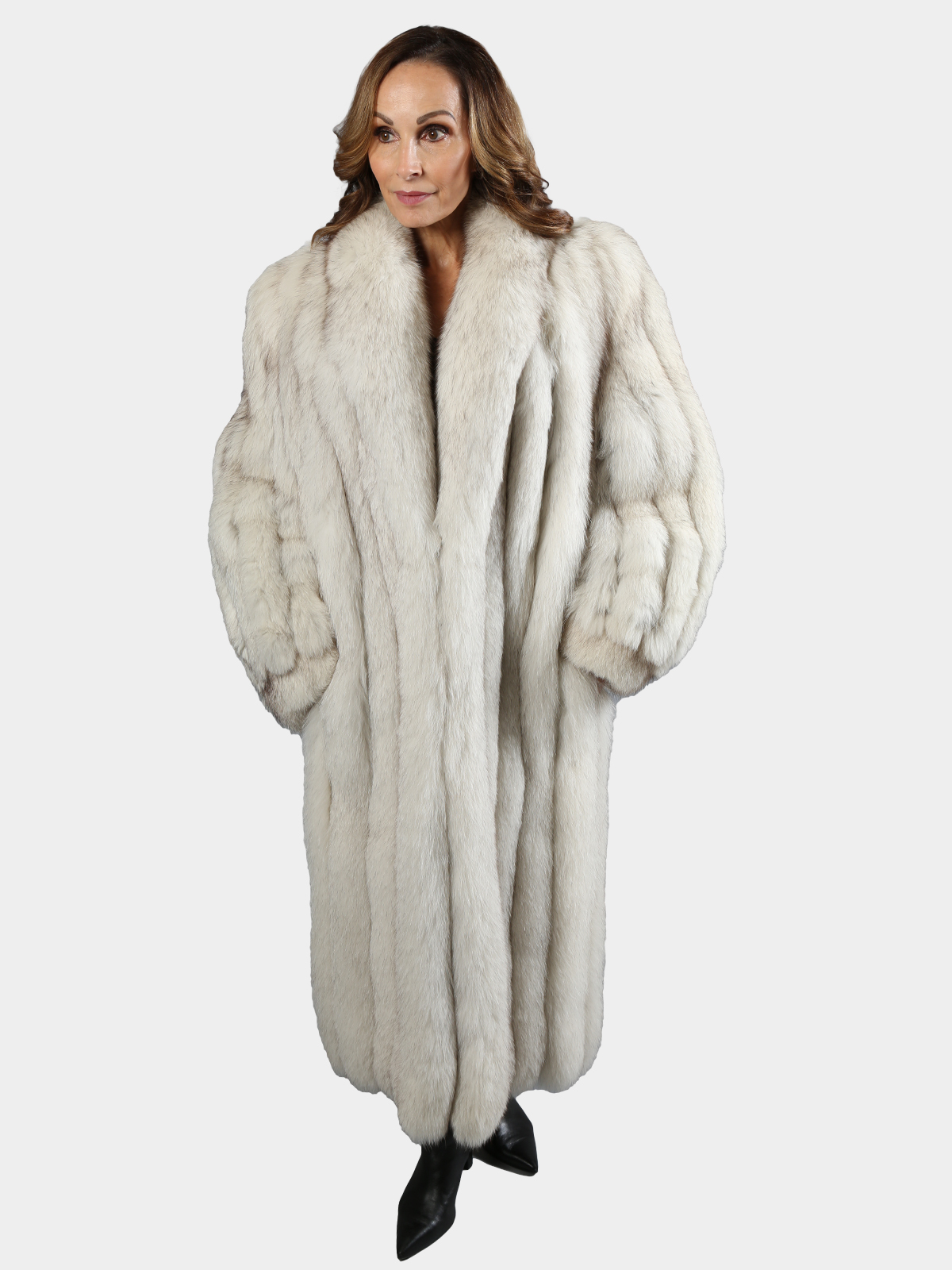 Woman's Blue Fox Fur Coat