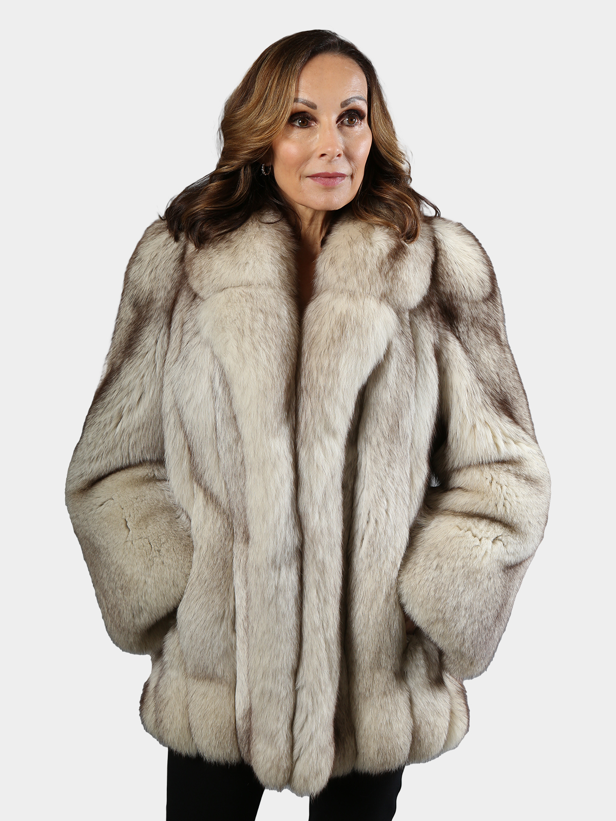 Woman's Blue Fox Fur Jacket