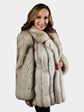 Woman's Blue Fox Fur Jacket