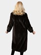 Woman's Deep Mahogany Female Mink Fur Coat