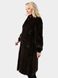 Woman's Deep Mahogany Female Mink Fur Coat