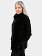 Woman's Black Sheared Mink Fur Jacket Reversing to Rain Taffeta