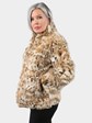 Woman's Sectioned Cat Lynx Fur Jacket