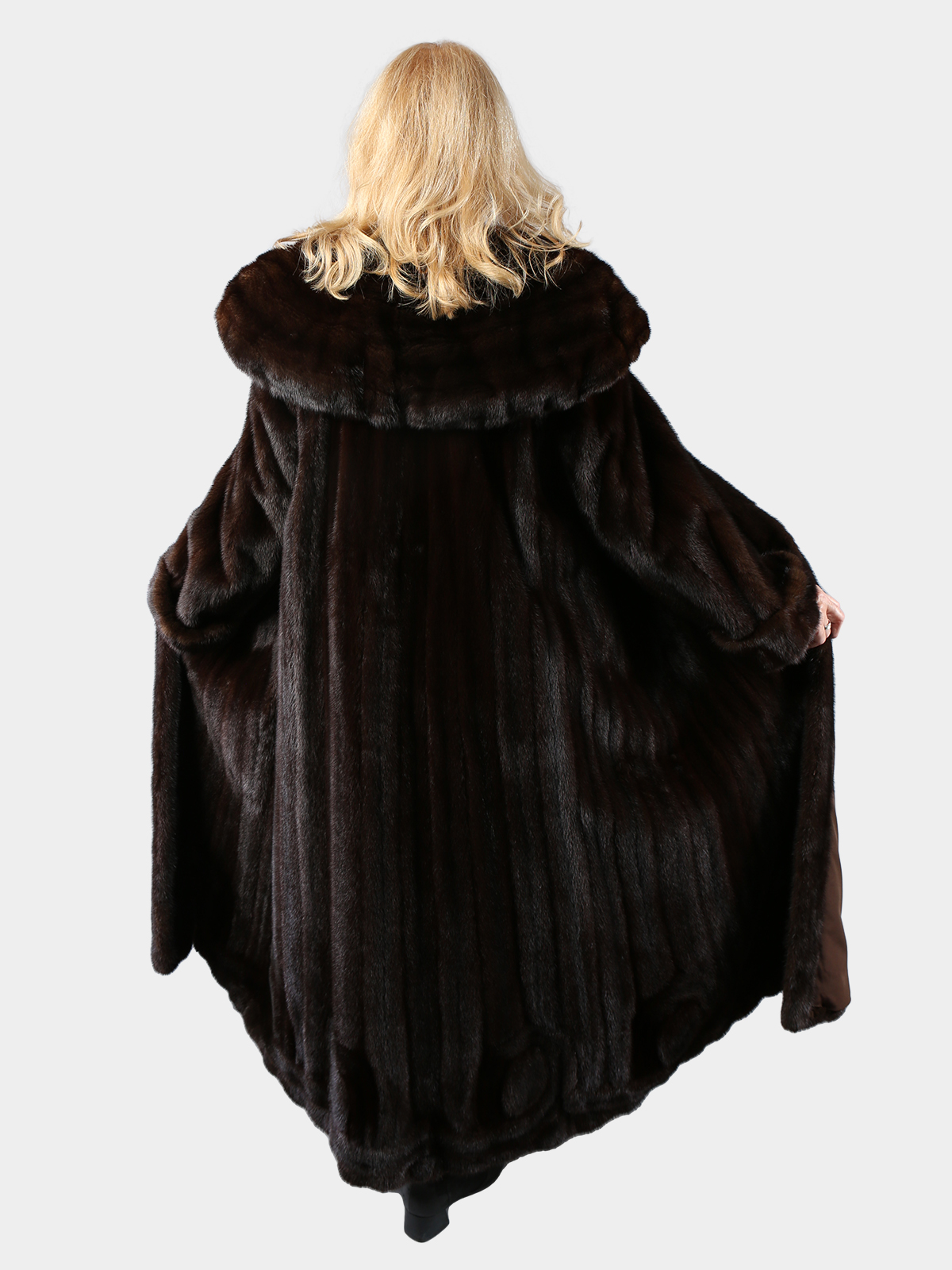 Woman's Mahogany Female Mink Fur Coat