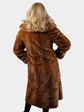 Woman's Whiskey Female Mink Fur Coat