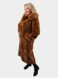 Woman's Whiskey Female Mink Fur Coat