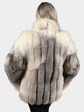 Woman's Natural Cross Fox Fur Jacket