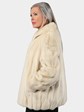 Woman's Plus Size Tourmaline Female Mink Fur Jacket
