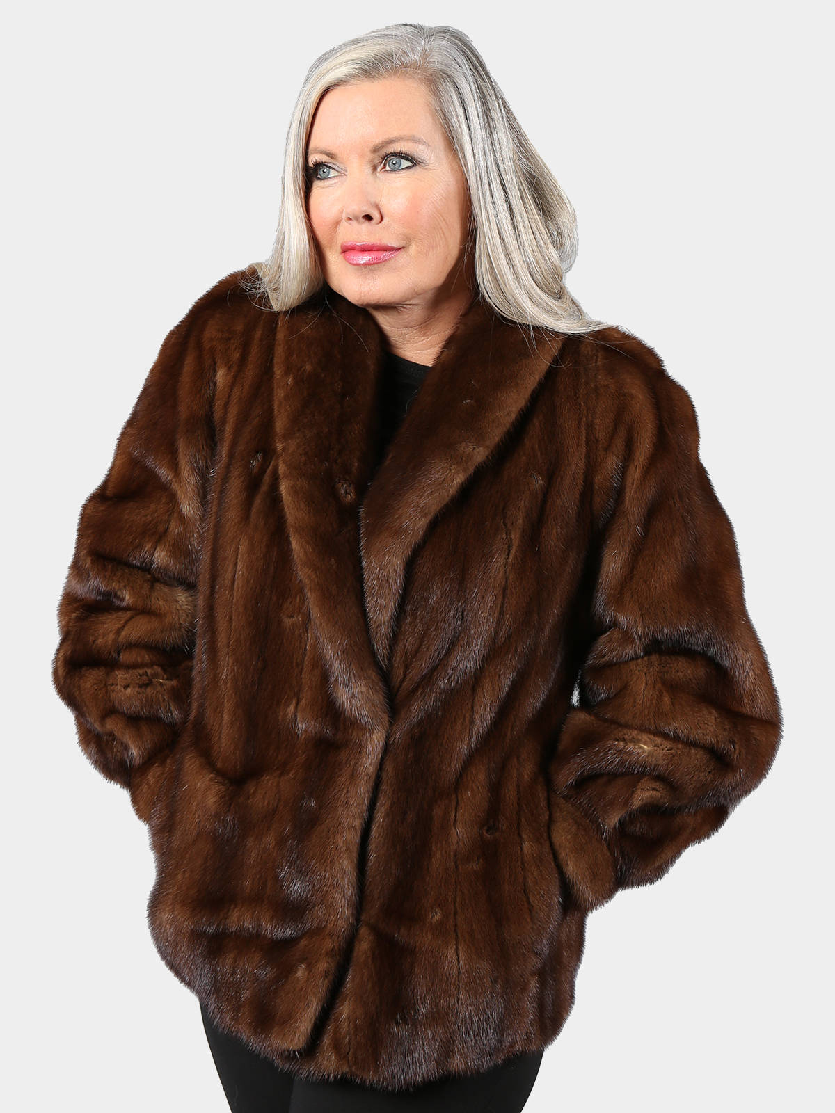 Woman's Female Demi Buff Mink Fur Jacket