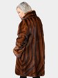 Woman's Rust Colored Female Mink Fur 3/4 Coat