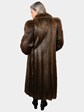 Woman's Medium Tone Long Hair Beaver Fur Coat