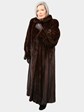 Woman's Mahogany Female Mink Fur Coat