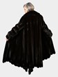 Women's Deepest Mahogany Female Mink Fur Coat with 'Fur Up Fur Down' Design