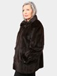 Woman's Brown Sheared Mink Fur Jacket