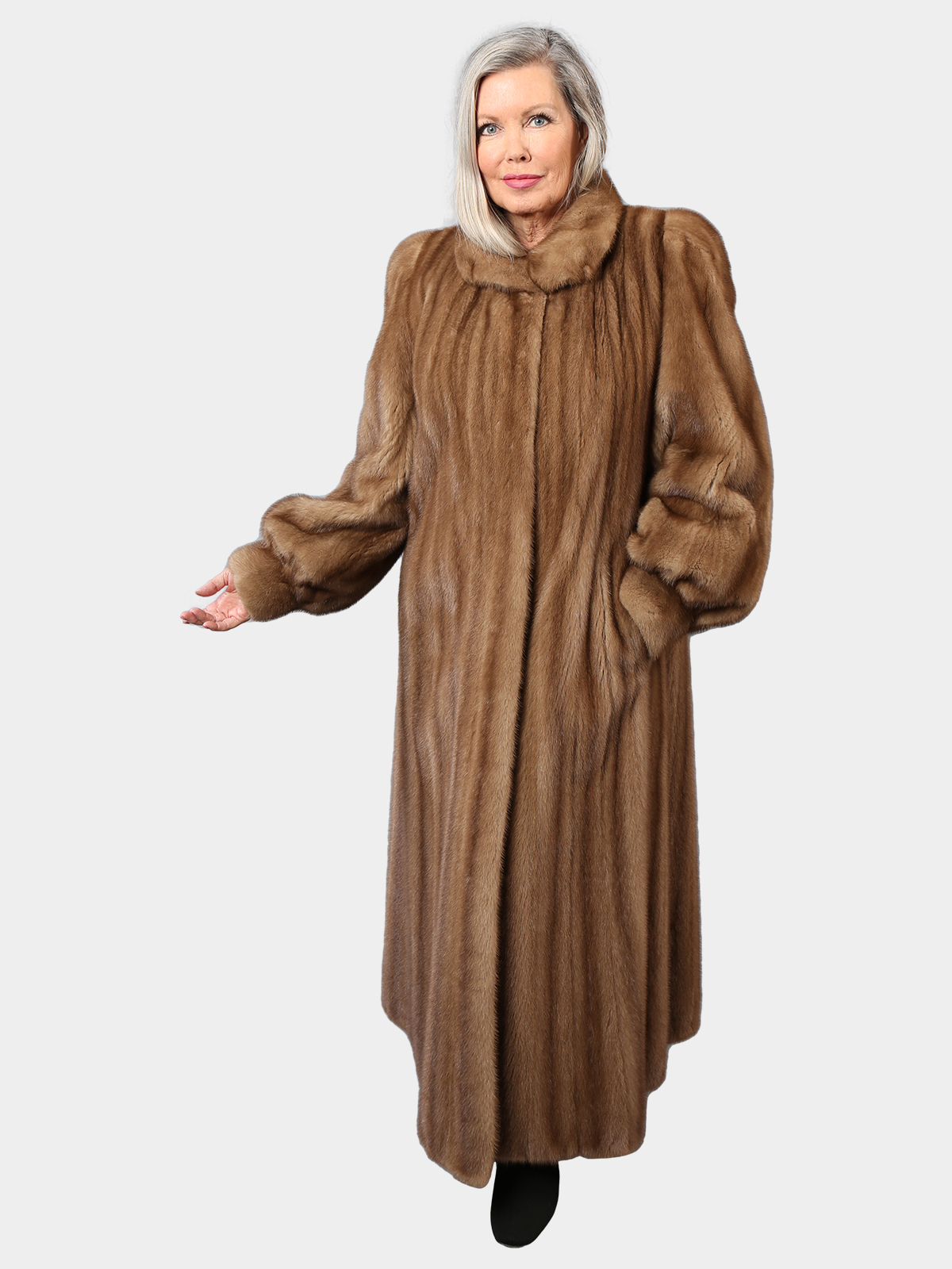 Woman's Pastel Female Mink Fur Coat