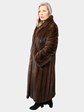 Woman's Light Mahogany Mink Fur Coat
