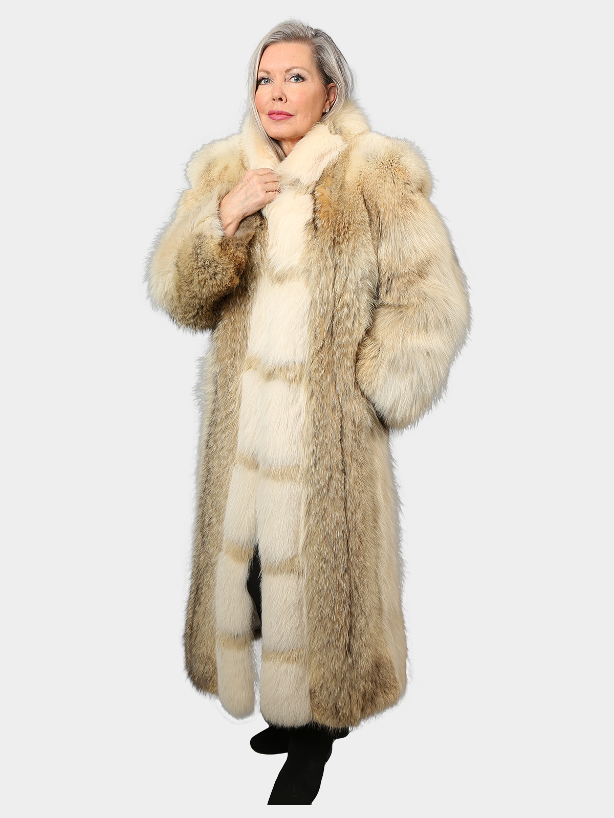 Woman's Natural Coyote Fur Coat