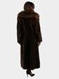 Woman's Vintage Natural Sheared Nutria Coat with Fox Collar
