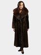 Woman's Vintage Natural Sheared Nutria Coat with Fox Collar