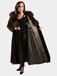 Woman's Vintage Natural Sheared Nutria Coat with Fox Collar