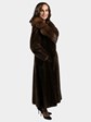Woman's Vintage Natural Sheared Nutria Coat with Fox Collar
