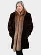 Woman's Mahogany Female Mink Fur Stroller