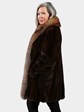 Woman's Mahogany Female Mink Fur Stroller