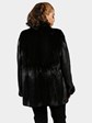 Woman's Black Semi Sheared Mink Fur Jacket
