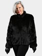 Woman's Ranch Cord Cut Mink Fur Jacket