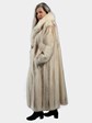 Woman's Christian Dior Brown Cross Mink Fur Coat with Fox Tuxedo