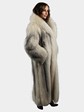 Woman's Silver Shadow Fox Fur Coat