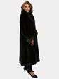 Woman's Ranch Female Mink Fur Coat with Sable Collar and Cuffs
