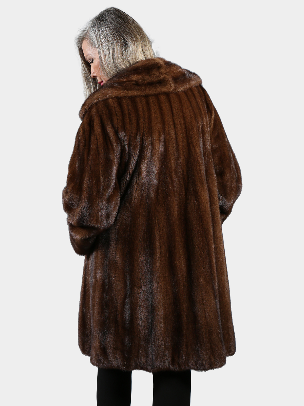 Woman's Giuliana Teso Demi Buff Female Mink Fur 3/4 Coat - Estate Furs