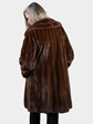 Woman's Giuliana Teso Demi Buff Female Mink Fur 3/4 Coat