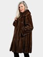 Woman's Giuliana Teso Demi Buff Female Mink Fur 3/4 Coat