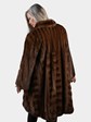 Woman's Plus Size Demi Buff Female Mink Fur Swing 7/8 Coat