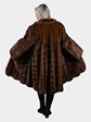 Woman's Plus Size Demi Buff Female Mink Fur Swing 7/8 Coat