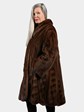 Woman's Plus Size Demi Buff Female Mink Fur Swing 7/8 Coat