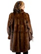 Woman's Demi Buff Female Mink Fur 3/4 Coat