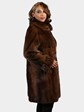 Woman's Demi Buff Female Mink Fur 3/4 Coat