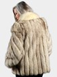 Woman's Blue Fox Fur Jacket with Shadow Fox Front and Collar