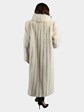 Woman's Tourmaline Mink Fur Coat with Fox Tuxedo Front