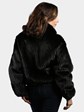 Woman's Ranch Mink Cord Cut Jacket Reversing to Black Leather