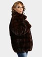 Woman's Plus Size Mahogany Mink Fur Jacket